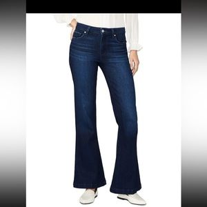 Paige Jeans Women 31 Blue Genevieve Modern High Rise Flare Designer NWT $239